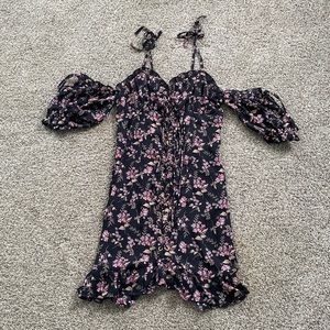 Black floral showpo dress